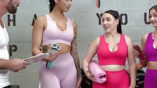 small tits BFFS Don't Pay for Gym Memberships feat. Brookie Blair, Serena Hill & Ariana Starr - TeamSkeet group sex gangbang